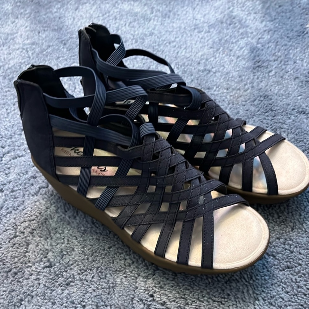 Sketchers blue wedges